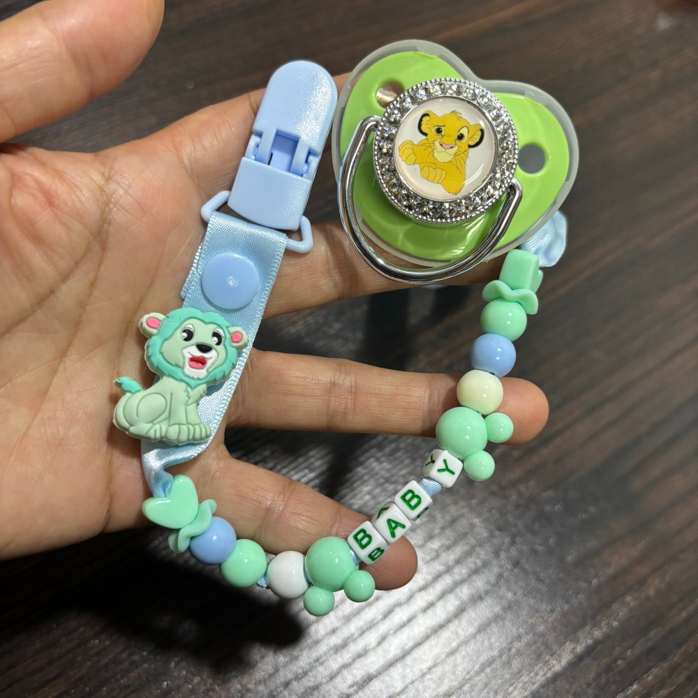Baby Food Pacifier - Lovely Personalized Pacifier Clip with Newborn