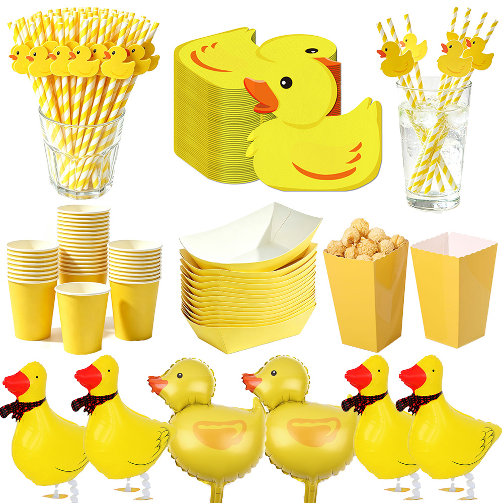 Baby Food Yellow - Cartoon Yellow Duck Napkins Disposable Paper