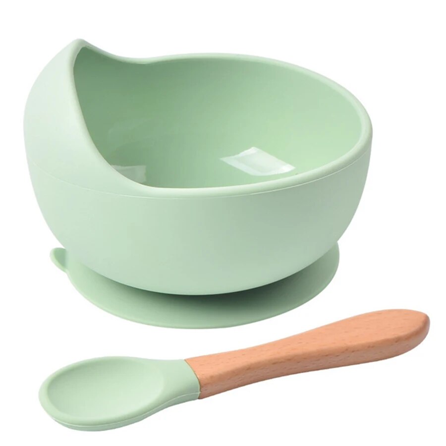 Baby Food Feeder - High Quality Spill-Proof Silicone Feeding Bowl