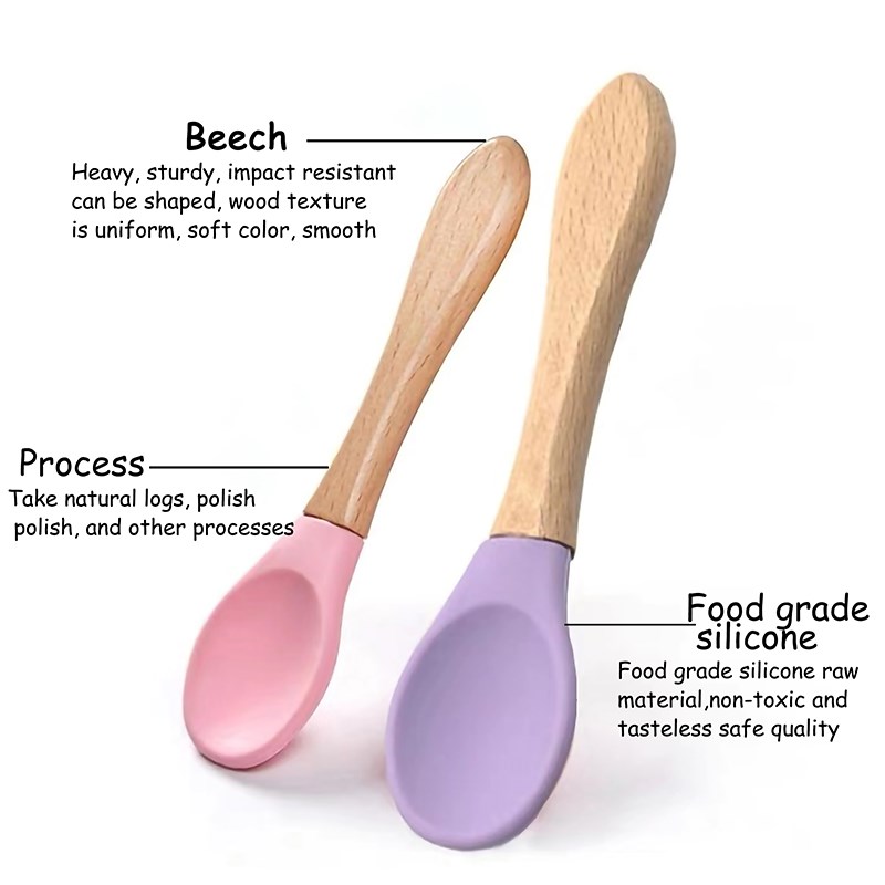 Bé Bằng Gỗ Thìa Ăn Dặm Silicon - đánh giá và giá Baby Food Organic