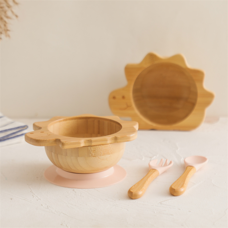Baby Wooden Tableware Set Dino - đánh giá và giá Baby Food Universe