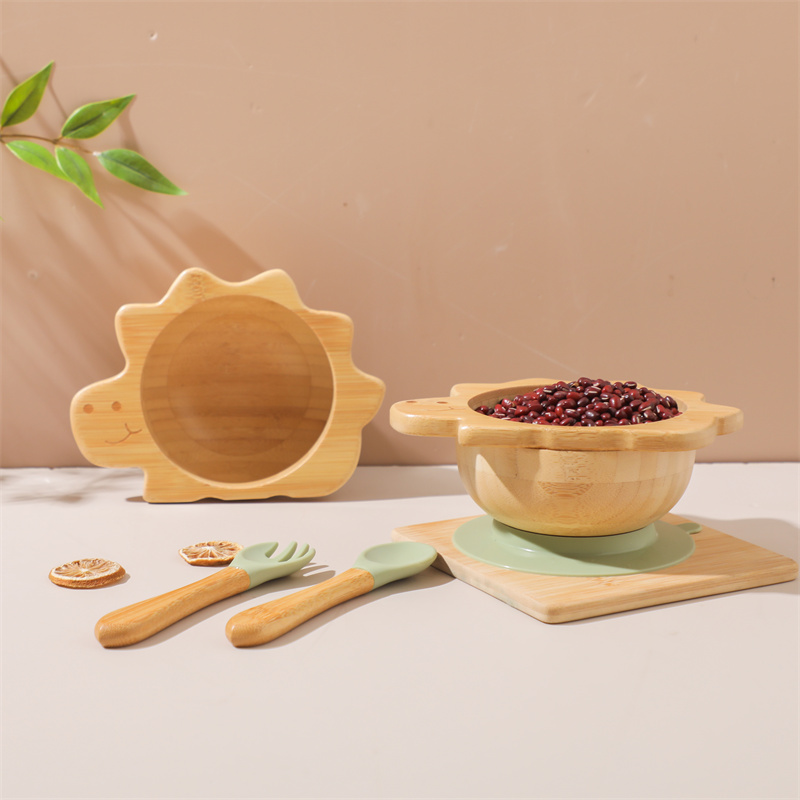Baby Wooden Tableware Set Dino - đánh giá và giá Baby Food Universe