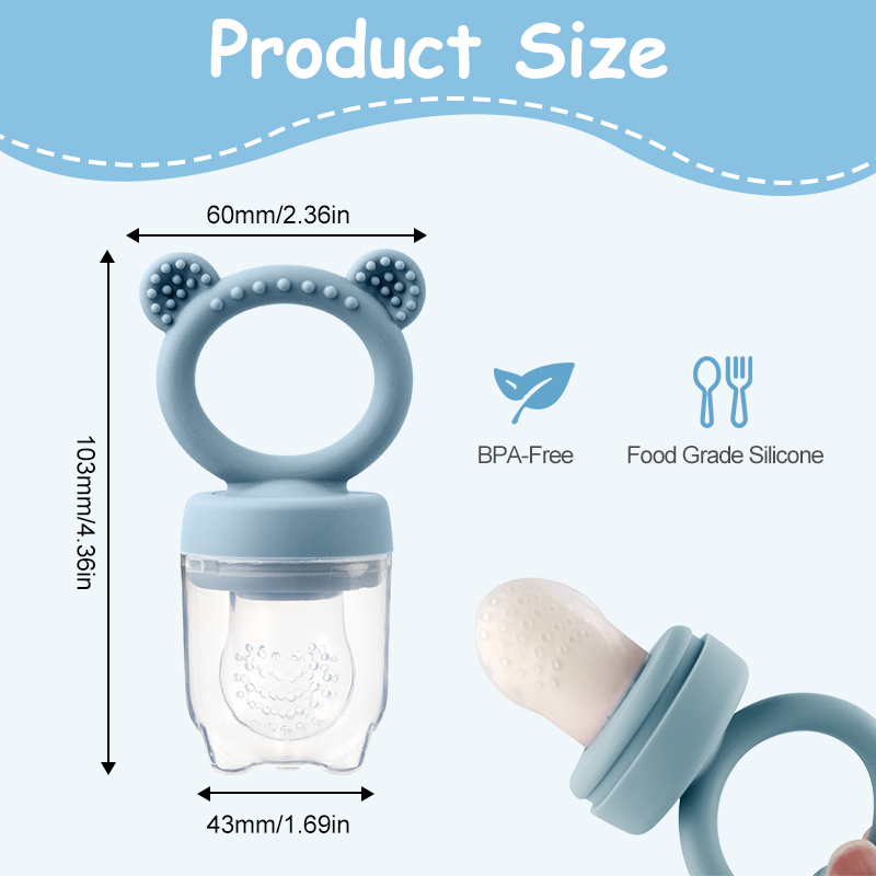 Silicone Bear Shaped Baby Frui - đánh giá và giá Baby Food Feeder