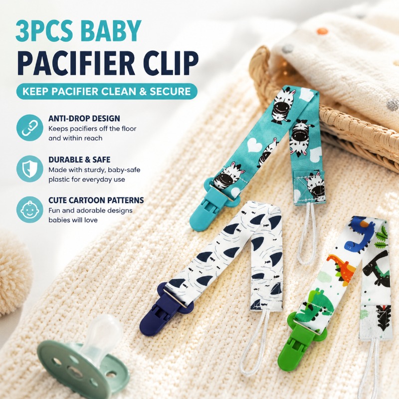 3PCS Baby Pacifier Clip with C - đánh giá và giá Baby Food Pacifier