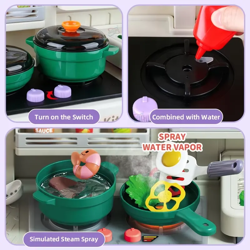 90cm Large Pretend Play Kitche - đánh giá và giá Baby Kitchen Food