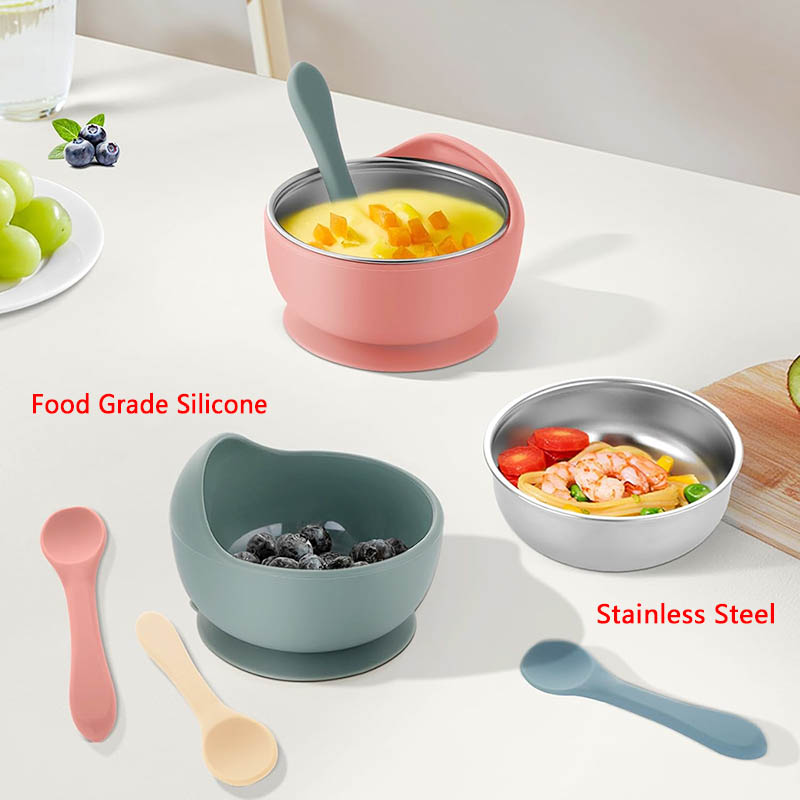 3Pcs Set Baby Feeding Bowl Wit - đánh giá và giá Baby Food Lunch