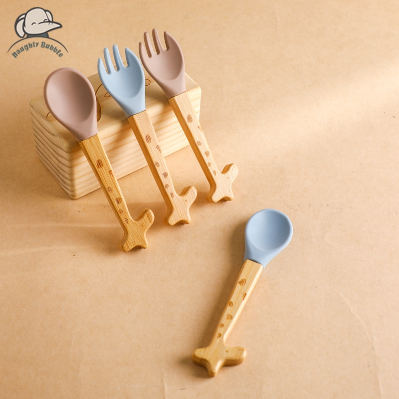 2PCS Baby Bamboo Fork Silicone - đánh giá và giá Baby Food Organic