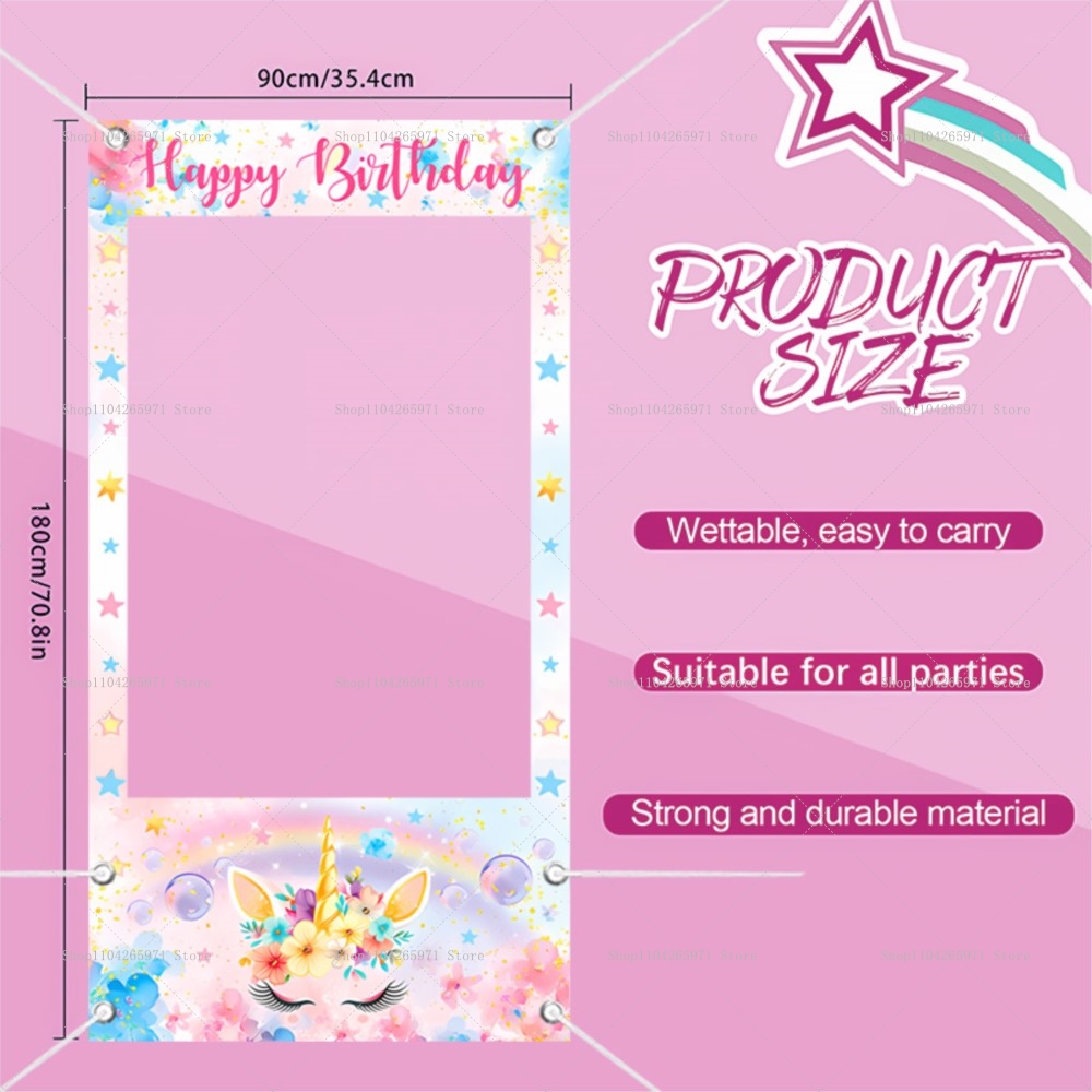 Unicorn Theme Photo Booth Fram - đánh giá và giá Baby Food Newborn