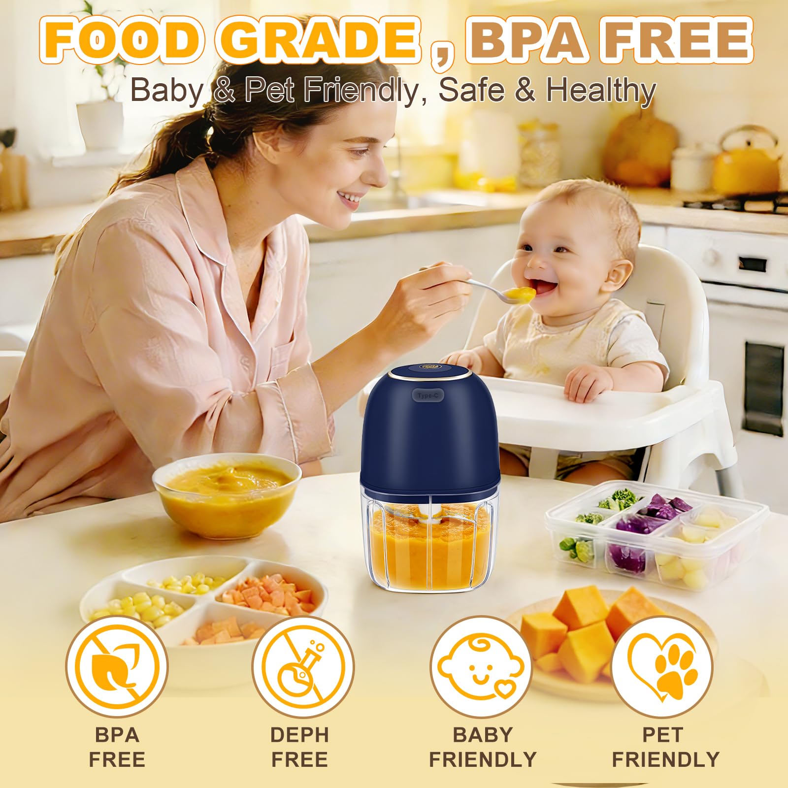 Electric Garlic Chopper, Cordl - đánh giá và giá Baby Food Meat