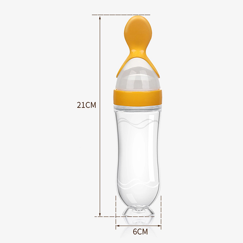 Squeezing Feeding Bottle Silic - đánh giá và giá Baby Food Newborn