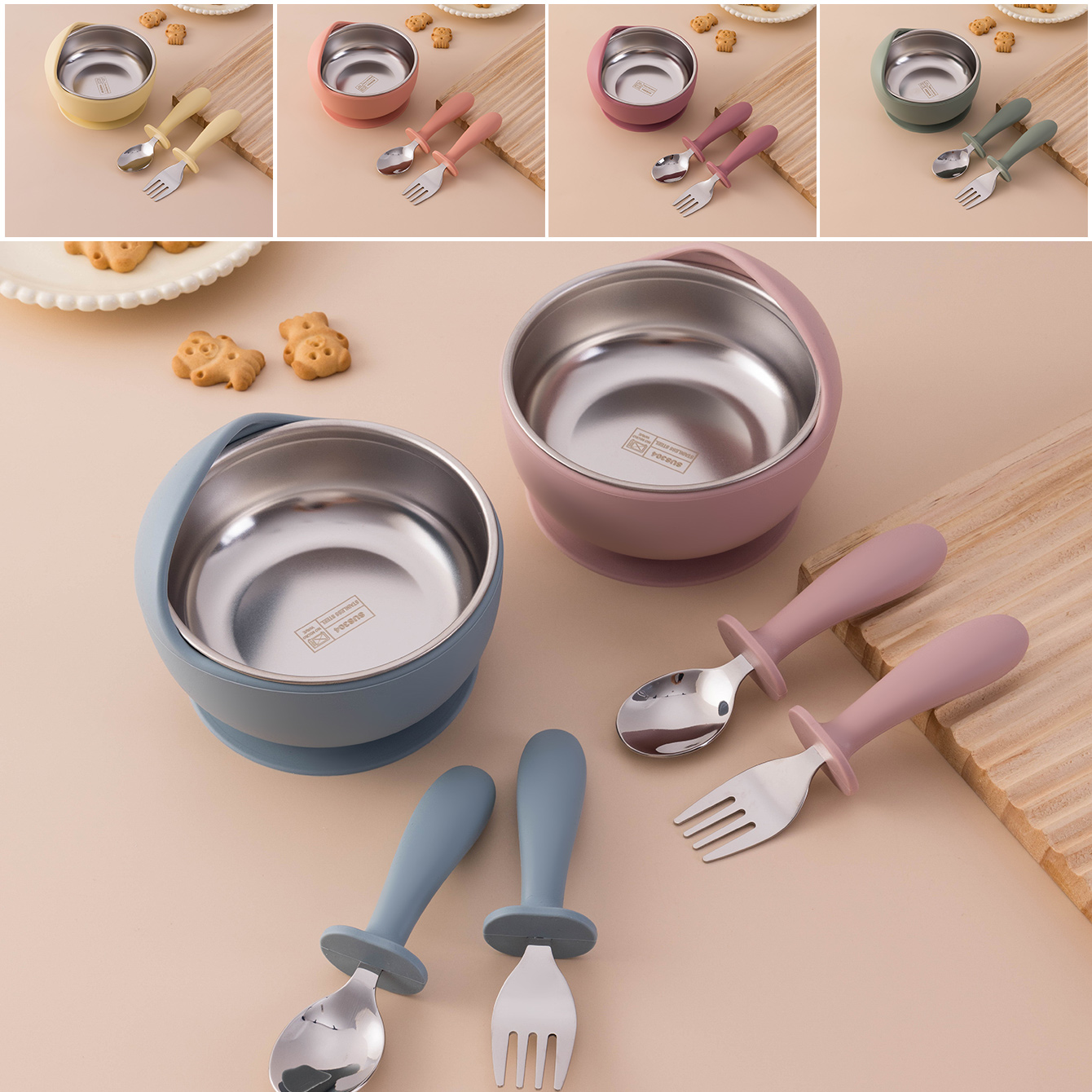 Color Kids 3PCS Stainless Stee - đánh giá và giá Baby Food Feeder