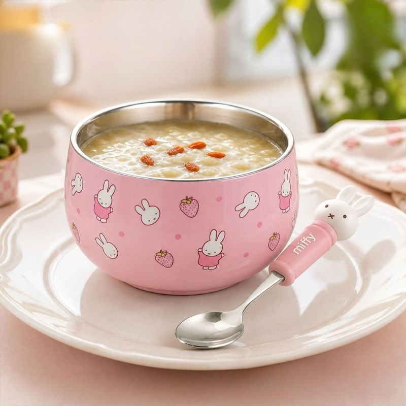 Cartoon Kawaii Miffy Stainless - đánh giá và giá Baby Food Product