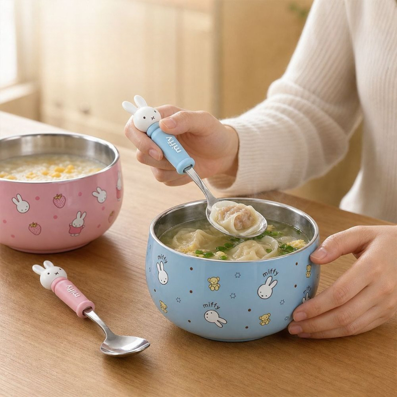 Cartoon Kawaii Miffy Stainless - đánh giá và giá Baby Food Product