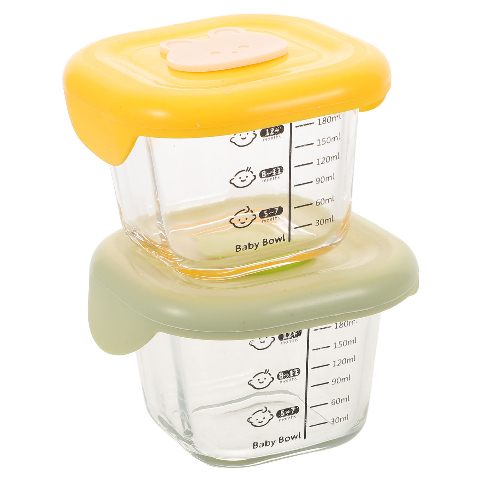 2Pcs Baby Food Storage Boxes 2 - đánh giá và giá Baby Food Yellow