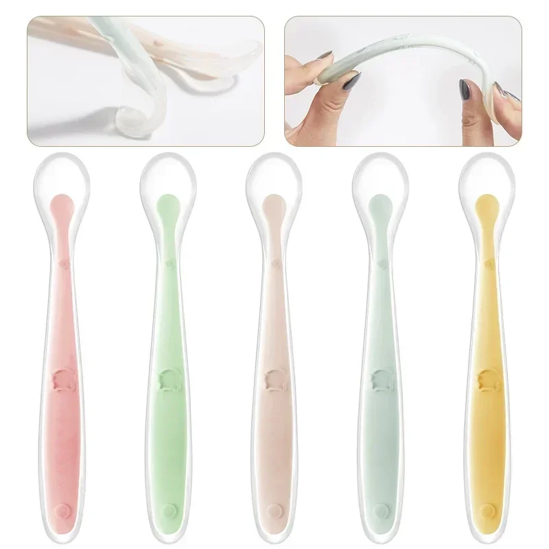 Soft Silicone Baby Spoon Toddl - đánh giá và giá Baby Food Lunch