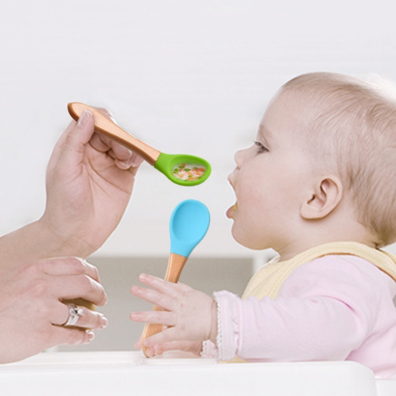 2Pcs/Set Baby Silicone Spoon F - đánh giá và giá Baby Food Lunch