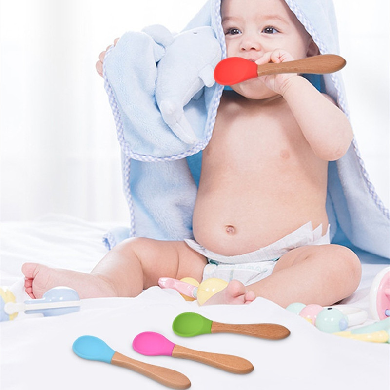 2Pcs/Set Baby Silicone Spoon F - đánh giá và giá Baby Food Lunch