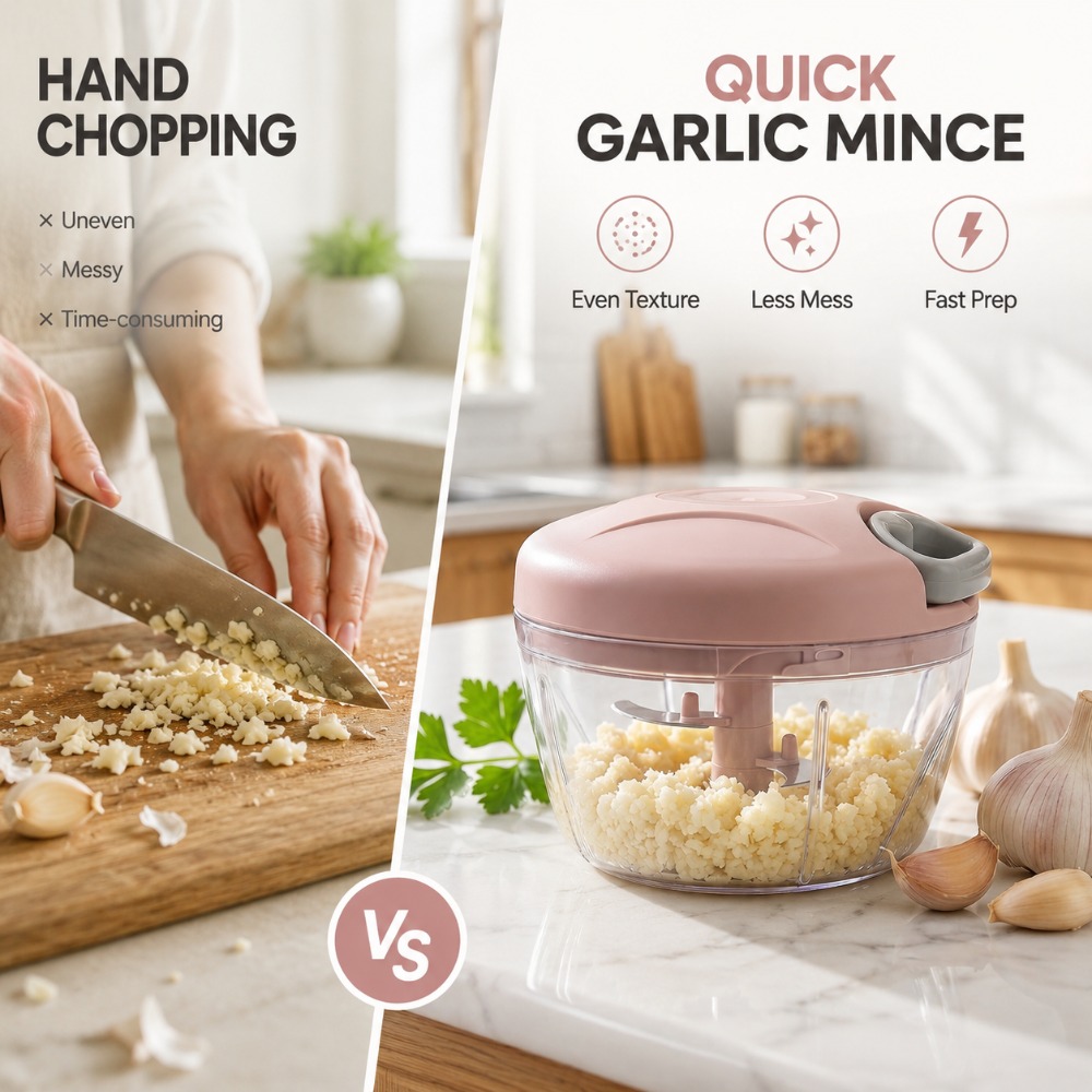 Manual Pull String Garlic Minc - đánh giá và giá Baby Kitchen Food