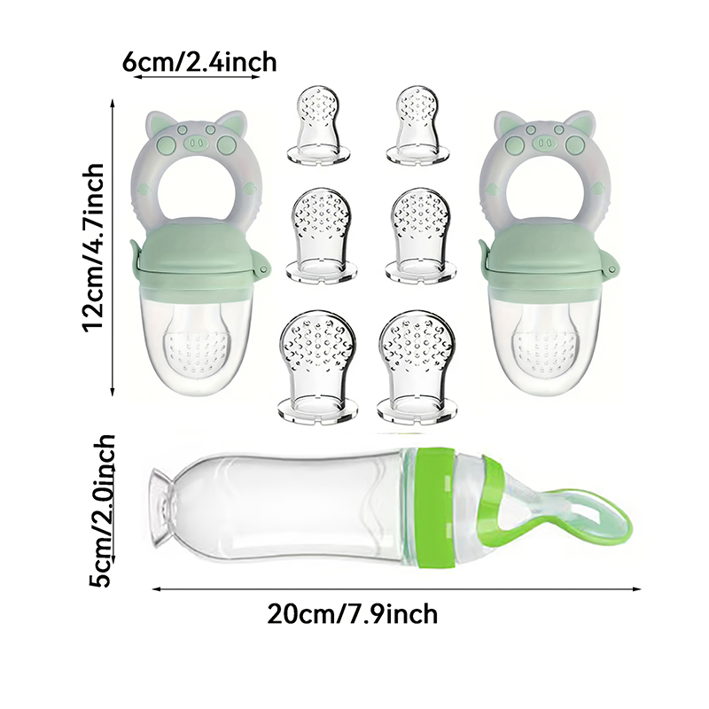 9pcs Feeding Cutlery:1 Silicon - đánh giá và giá Baby Food Lunch