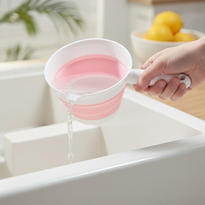 Foldable Silicone Water Scoop  - đánh giá và giá Baby Kitchen Food