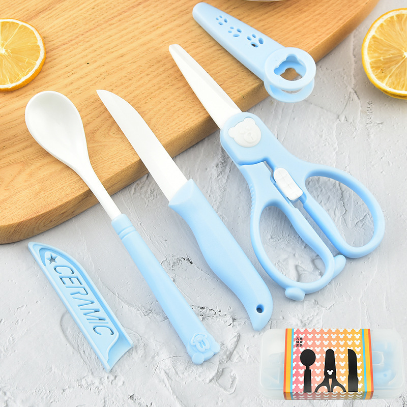 Baby food three piece ceramic  - đánh giá và giá Baby Food Knife Set